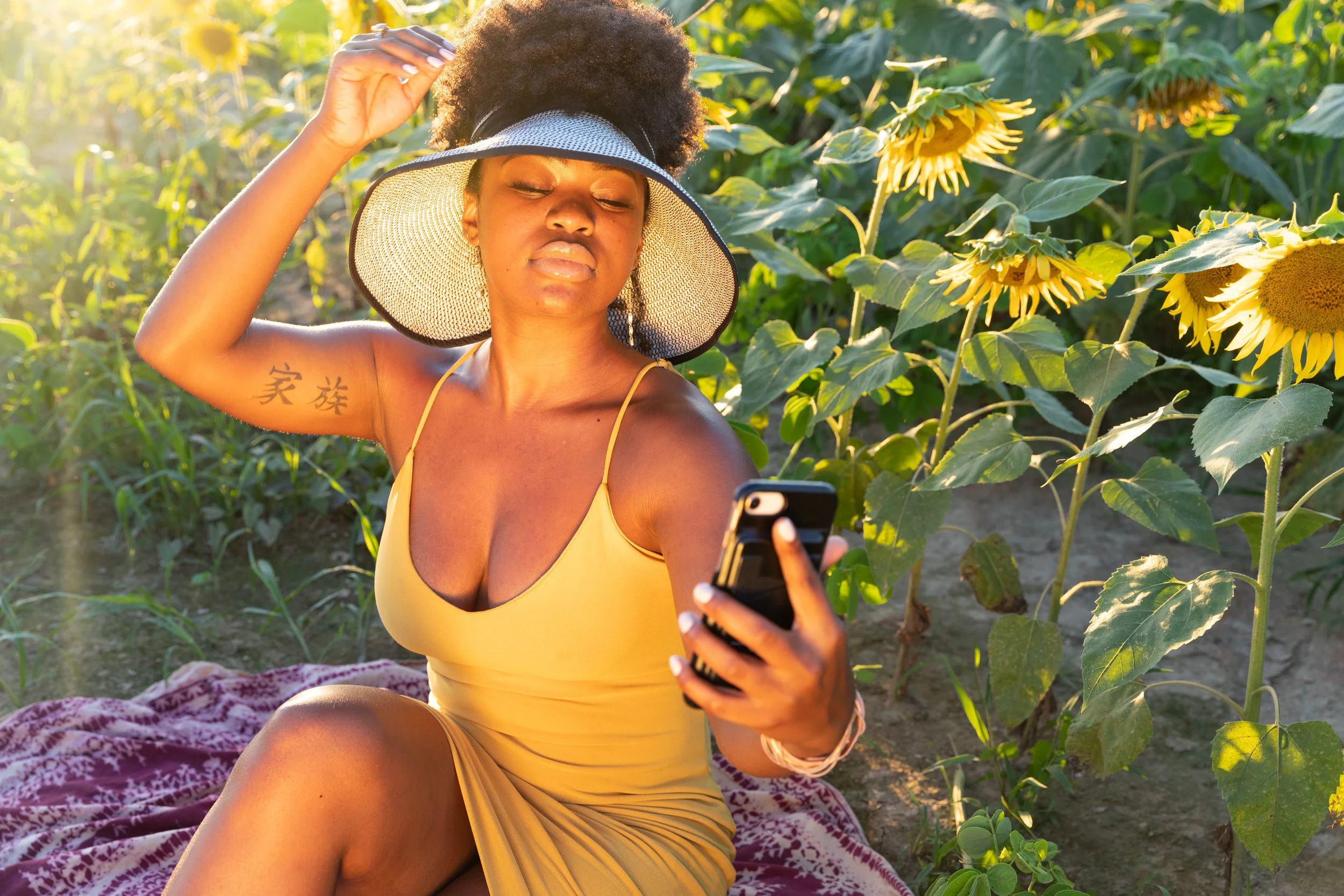 Alex C in Sunflowers