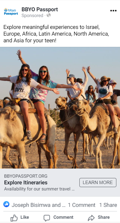  Consideration campaign, targeted towards parents &amp; students that viewed the awareness video 