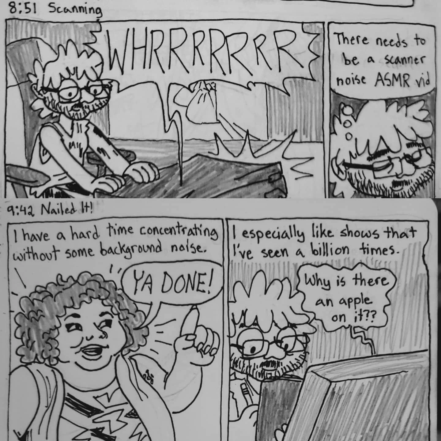 Shout out @nicolebyer for keeping me company all quarantine. #hourlies #hourlycomicday