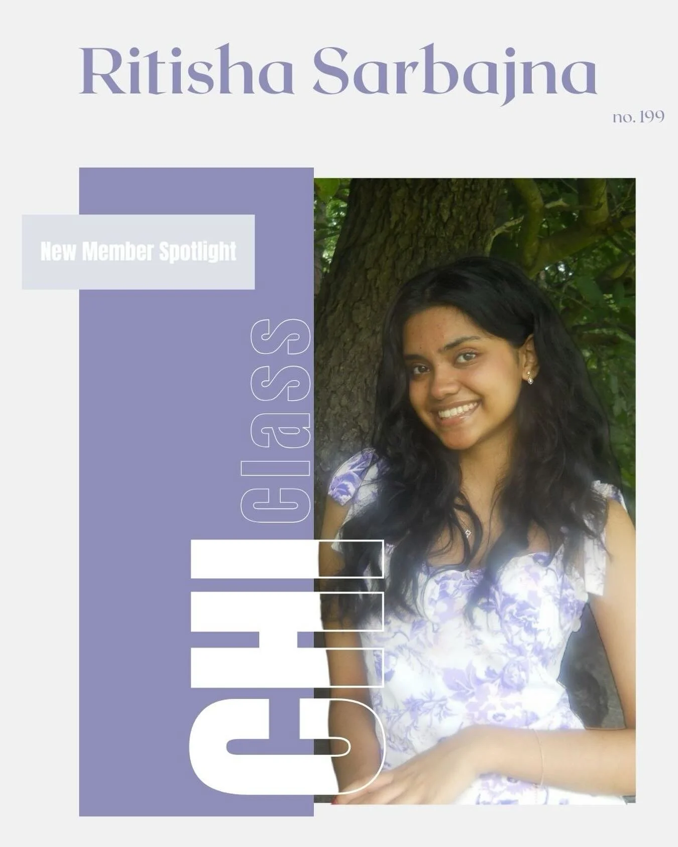 ✨CHI CLASS BROTHER SPOTLIGHT 📣🗣️

Ritisha is a PP1 student from Newark, DE. She loves to spend time with her friends, watch movies &amp; shows, eat good food, and explore unique places. In the future, she wants to work in a pharmaceutical company!