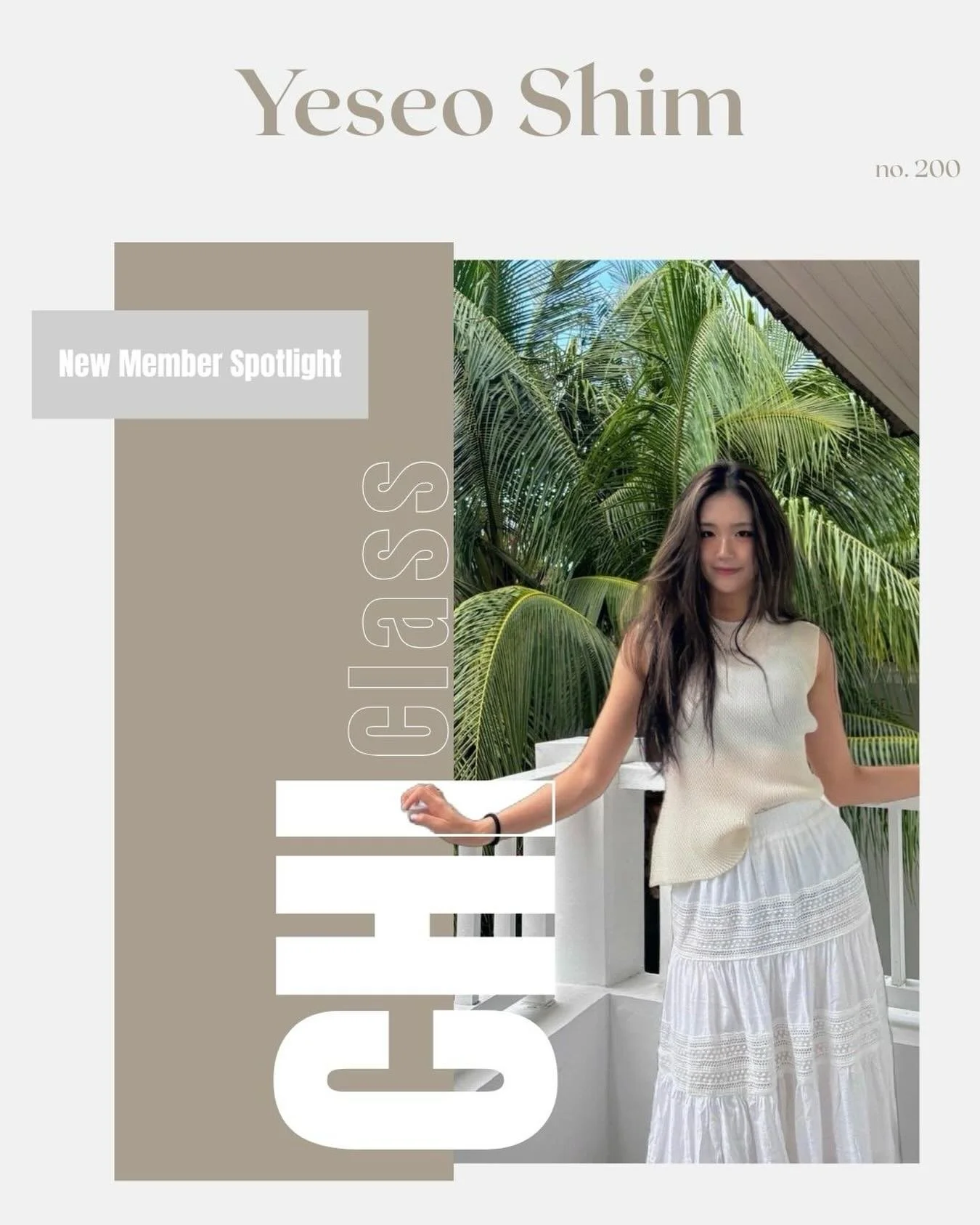 ✨CHI CLASS BROTHER SPOTLIGHT 📣🗣️

Yeseo is a PP2 from South Korea. She loves playing instruments, especially the violin. She also enjoys watching k-dramas, playing volleyball, cafe hopping, and matcha! She&rsquo;s still exploring which field of pha