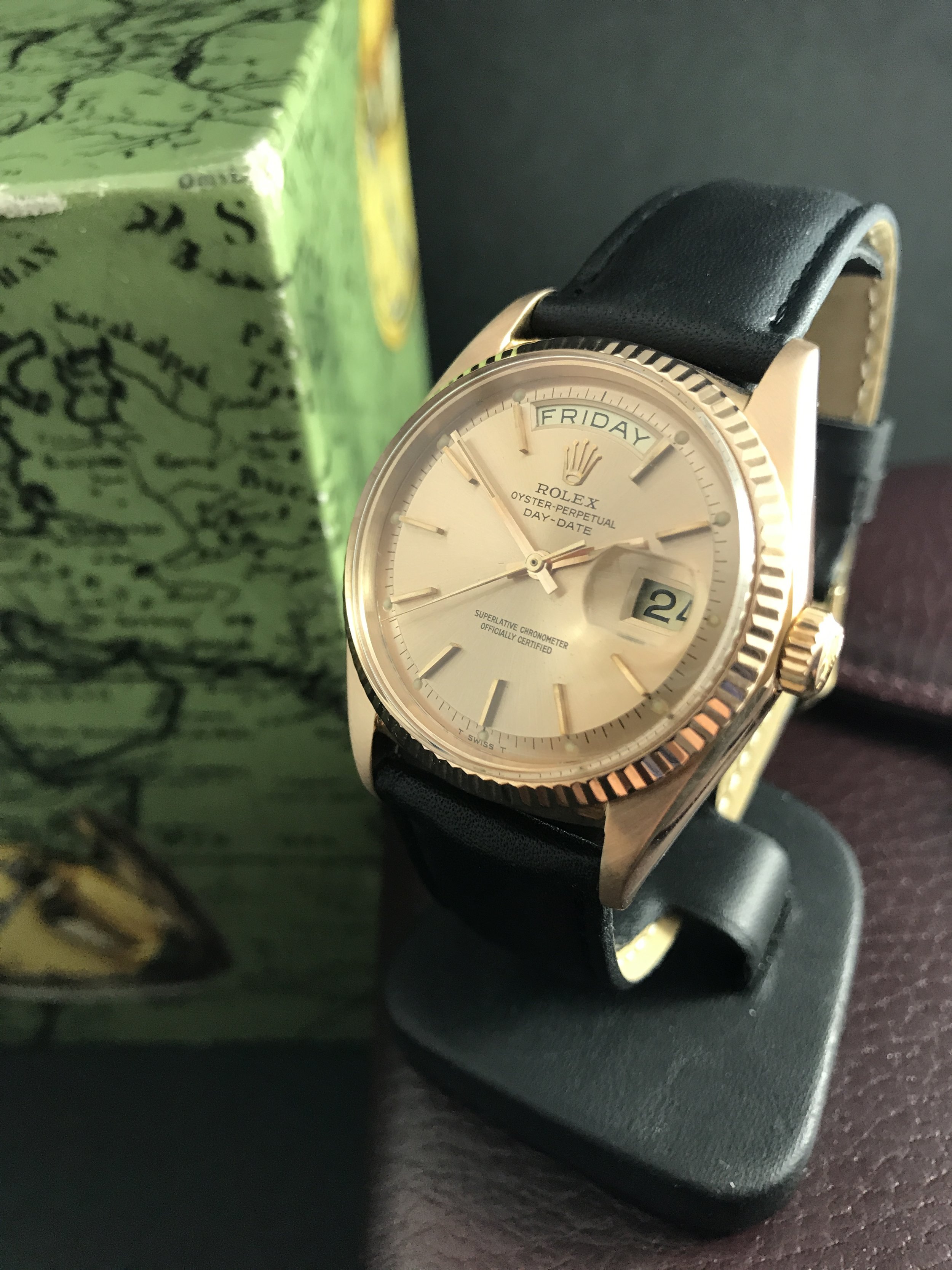 Rolex "President" 18K rose gold.