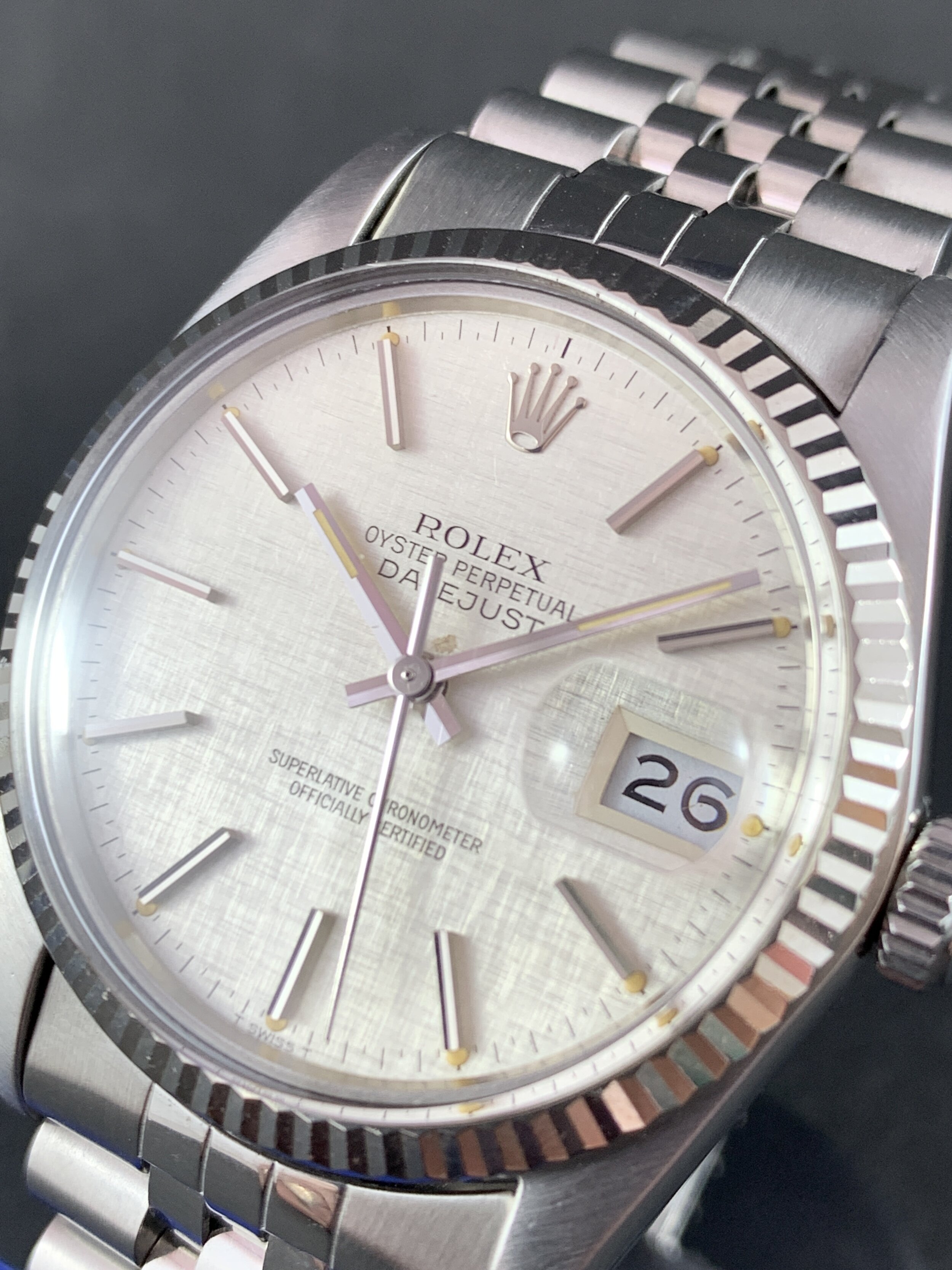 Rolex Datejust 36mm steel.