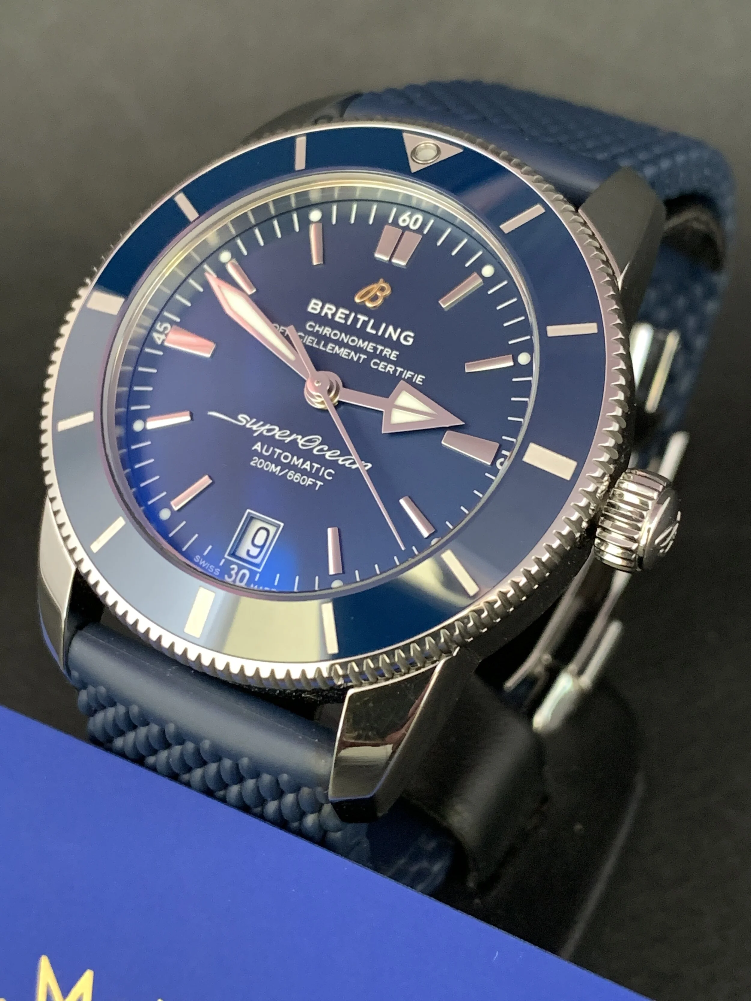 Breitling SuperOcean stainless steel.