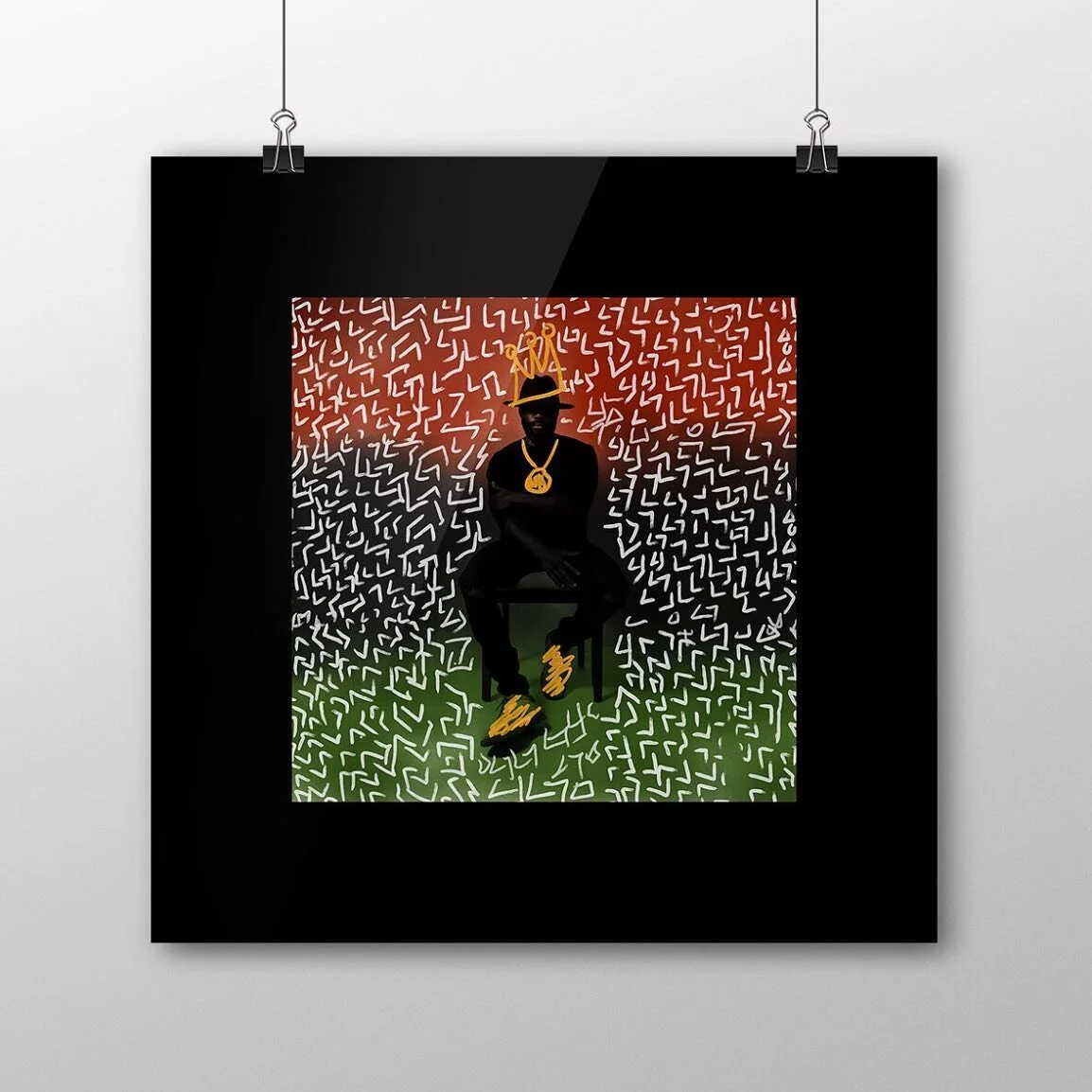 {King Shit&hellip;10x10 mixed media portrait}
.
.
.
#10x10 #mixedmedia #self #king