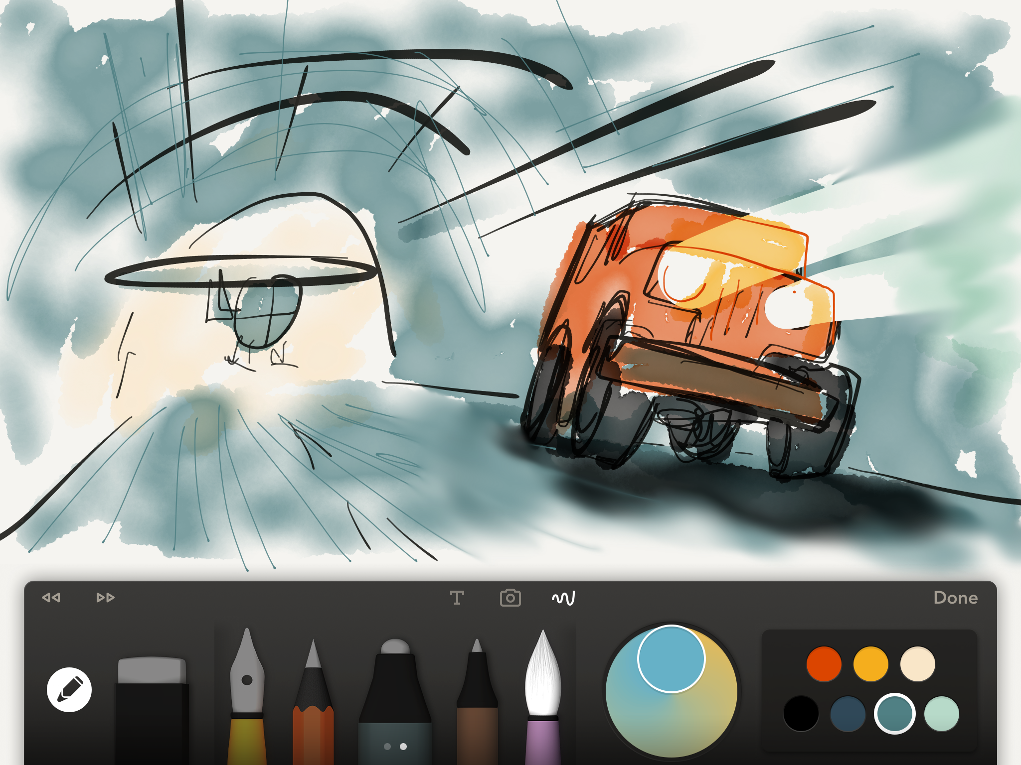 In Paper, just draw your scene, and Boardo will frame it for you automatically.