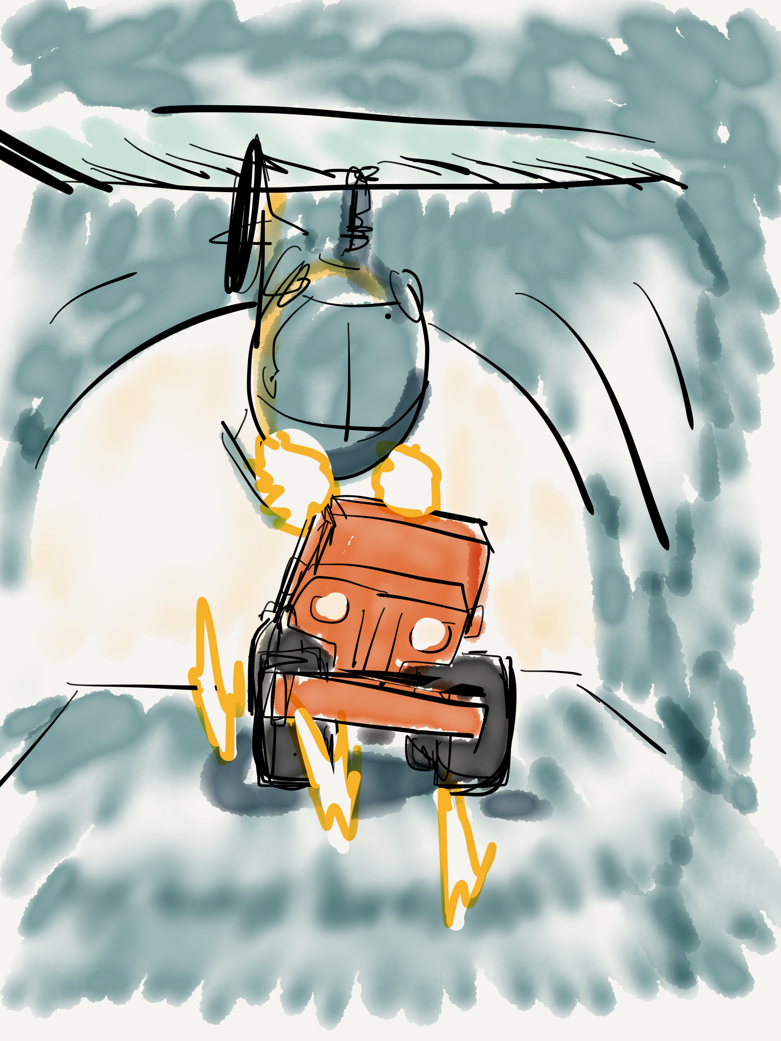 Draw in portrait orientation to give yourself room for dramatic tilt-ups and tilt-downs.
