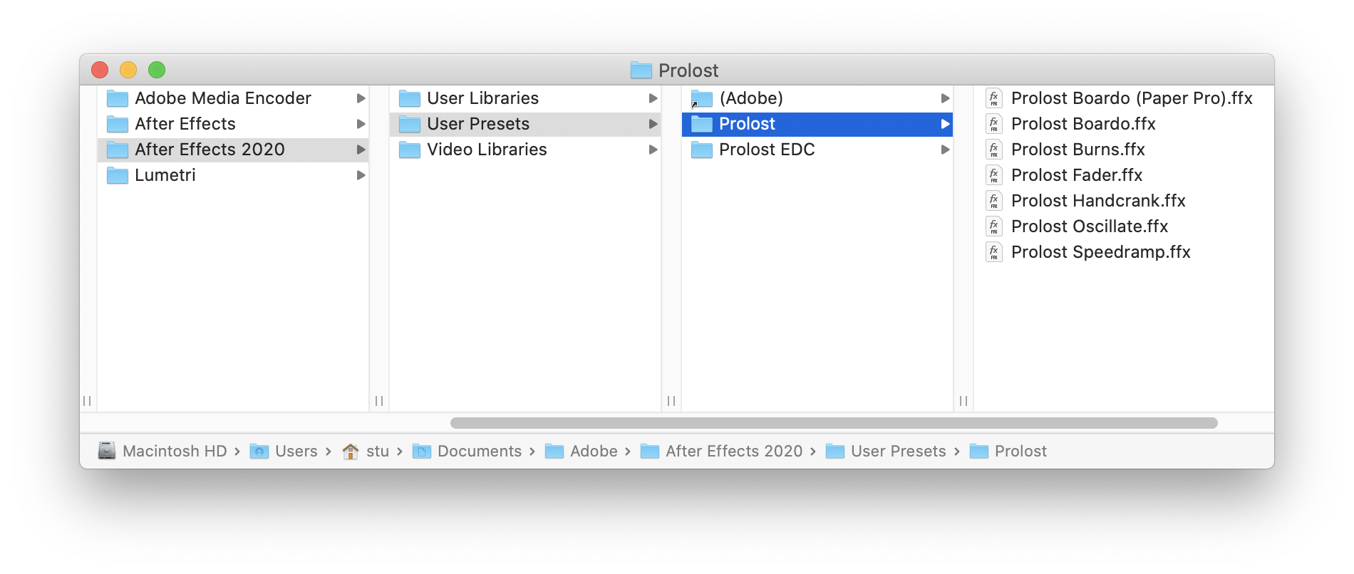 How do I install After Effects presets?