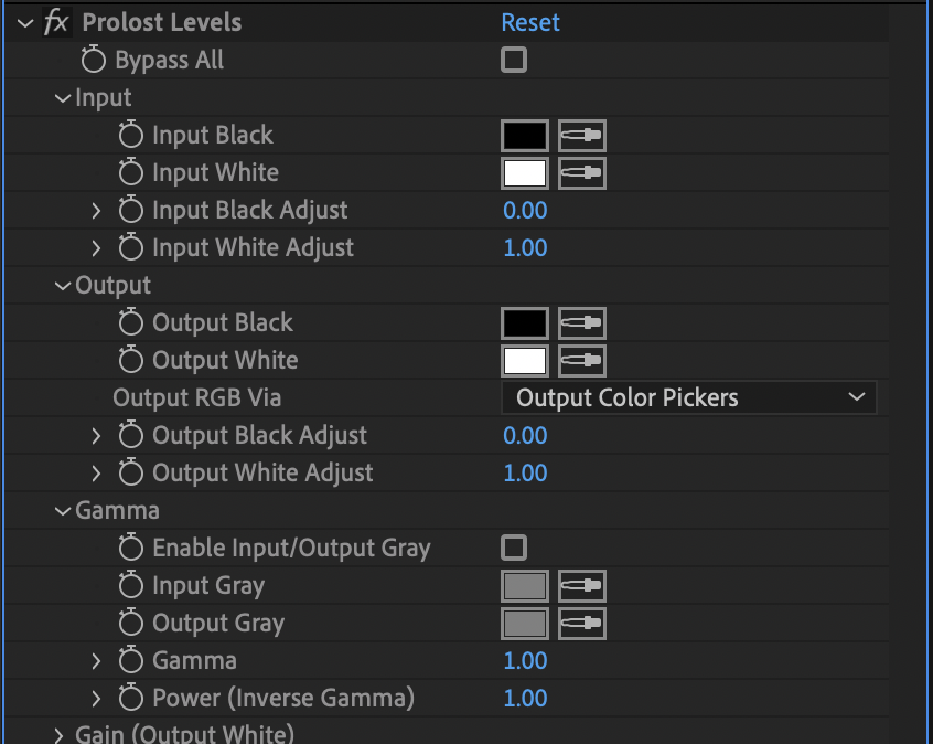 Input and Output Color Pickers
