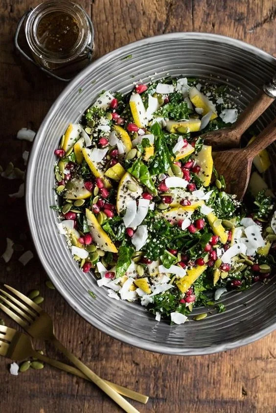 Superfood Crunch Salad with Homemade Balsamic Apple Vinaigrette 