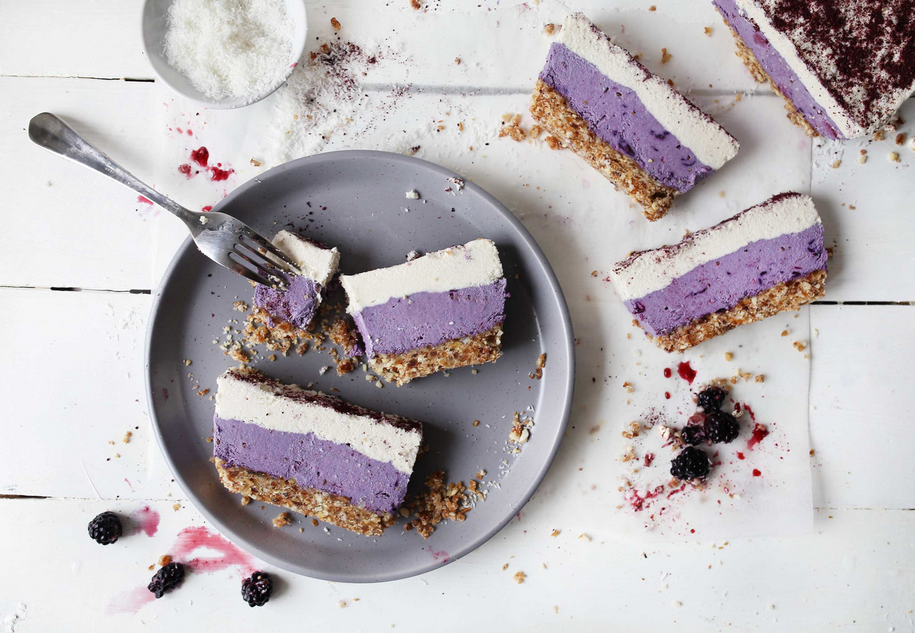 Blackberry Coconut Raw Bars
