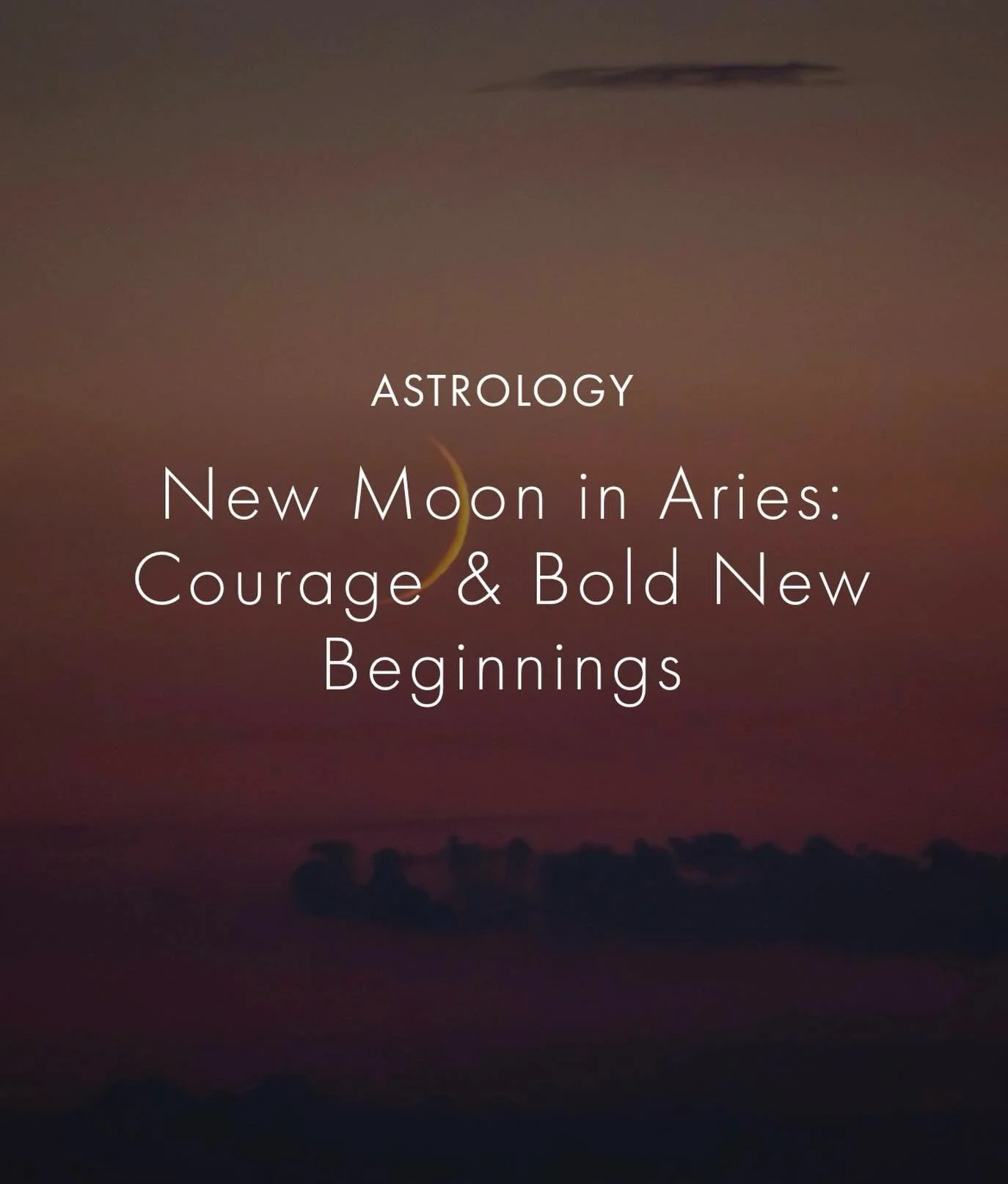 🌙 The New Moon in Aries, rising in the afternoon light over Amsterdam, is a sacred invitation to ignite your inner warrior with heart and intention. 

As we journey through this amplified cosmic powerhouse year, the Aries New Moon arrives as a power