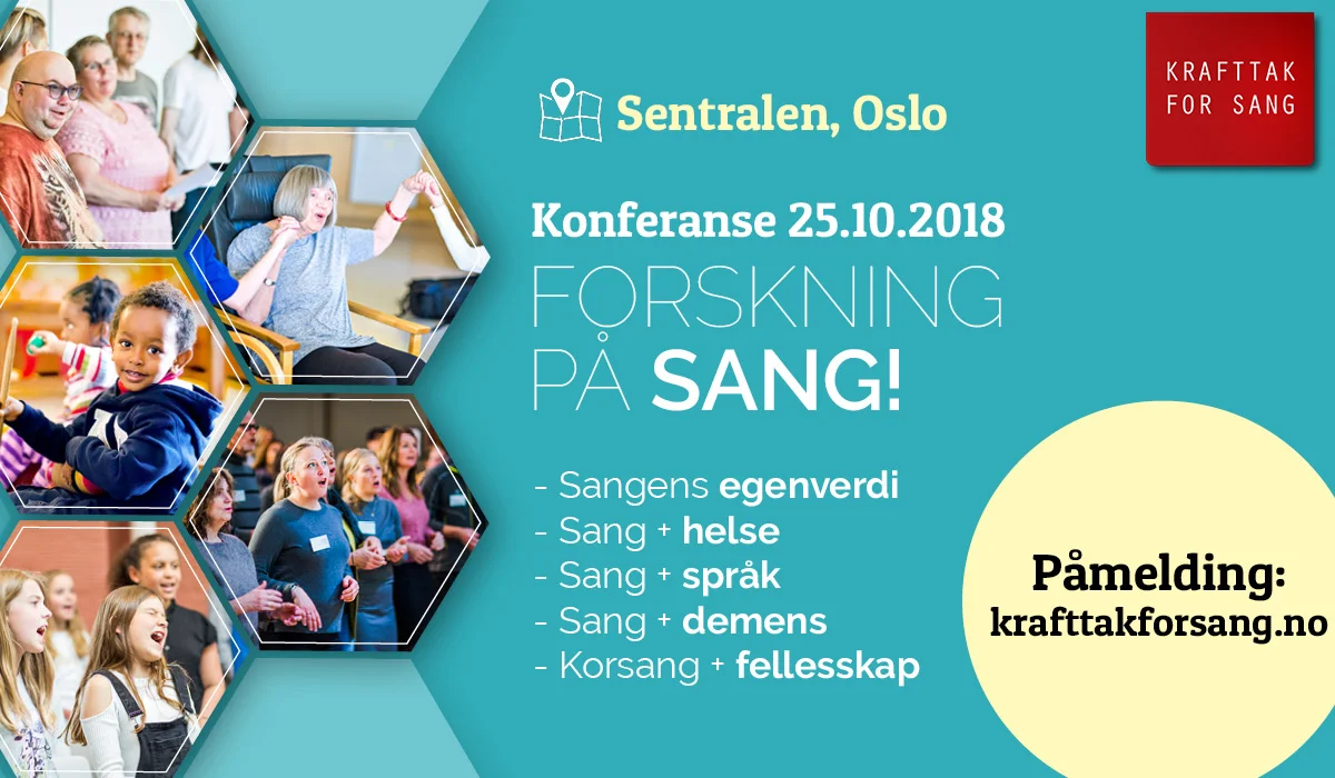 Velkommen til en spennende konferanse av foredrag, sang, underholdning og paneldebatt på flotte Sentralen i Oslo!