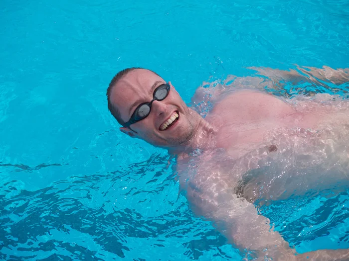 Dave Warren led the Otter team with a brilliant week in the pool Congrats Dave. 