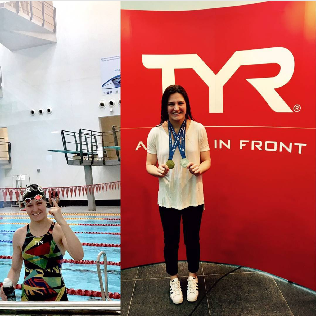 Gold medal to Catherine in the 100m Free