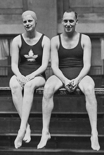 Irene Pirie and Freddie Milton at Marshal Street Baths in 1935 (By Unknown - Public Domain, https://commons.wikimedia.org/w/index.php?curid=69762879 )