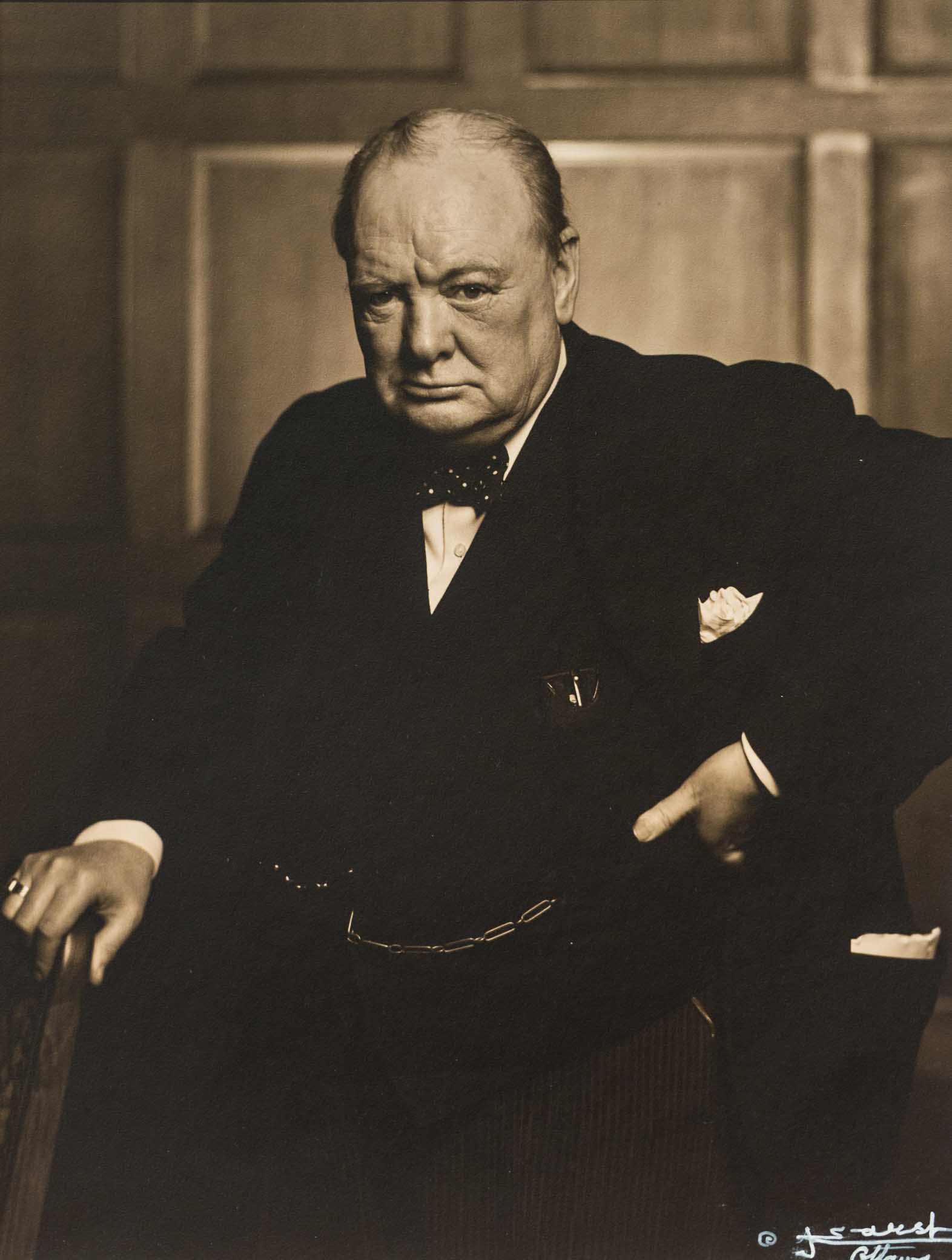 Yousuf Karsh, Winston Churchill , 1941, silver gelatin print, Gift of the Estate of David P. Hauseman