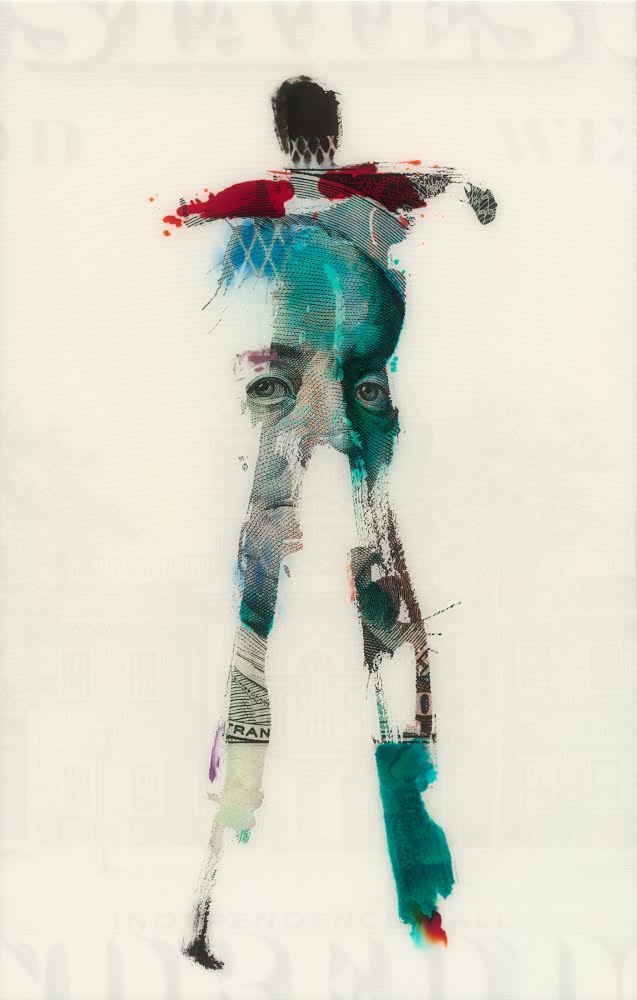 'In Whom We Trust, $100,' Mixed Media & Resin.
