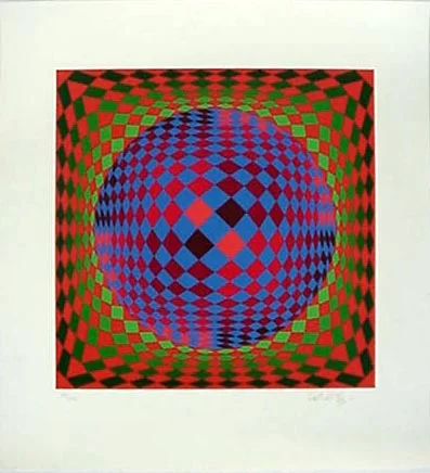 Victor Vasarely (1906-1997), Untitled (Sphere) , n.d., Serigraph (184/250), Gift of William and Norma Roth.