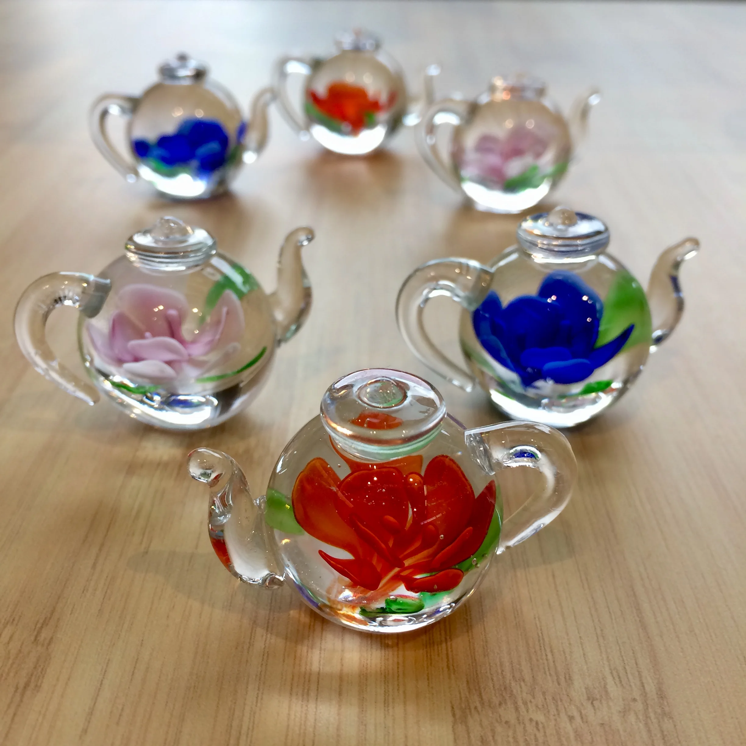 Mini glass teapots. $6