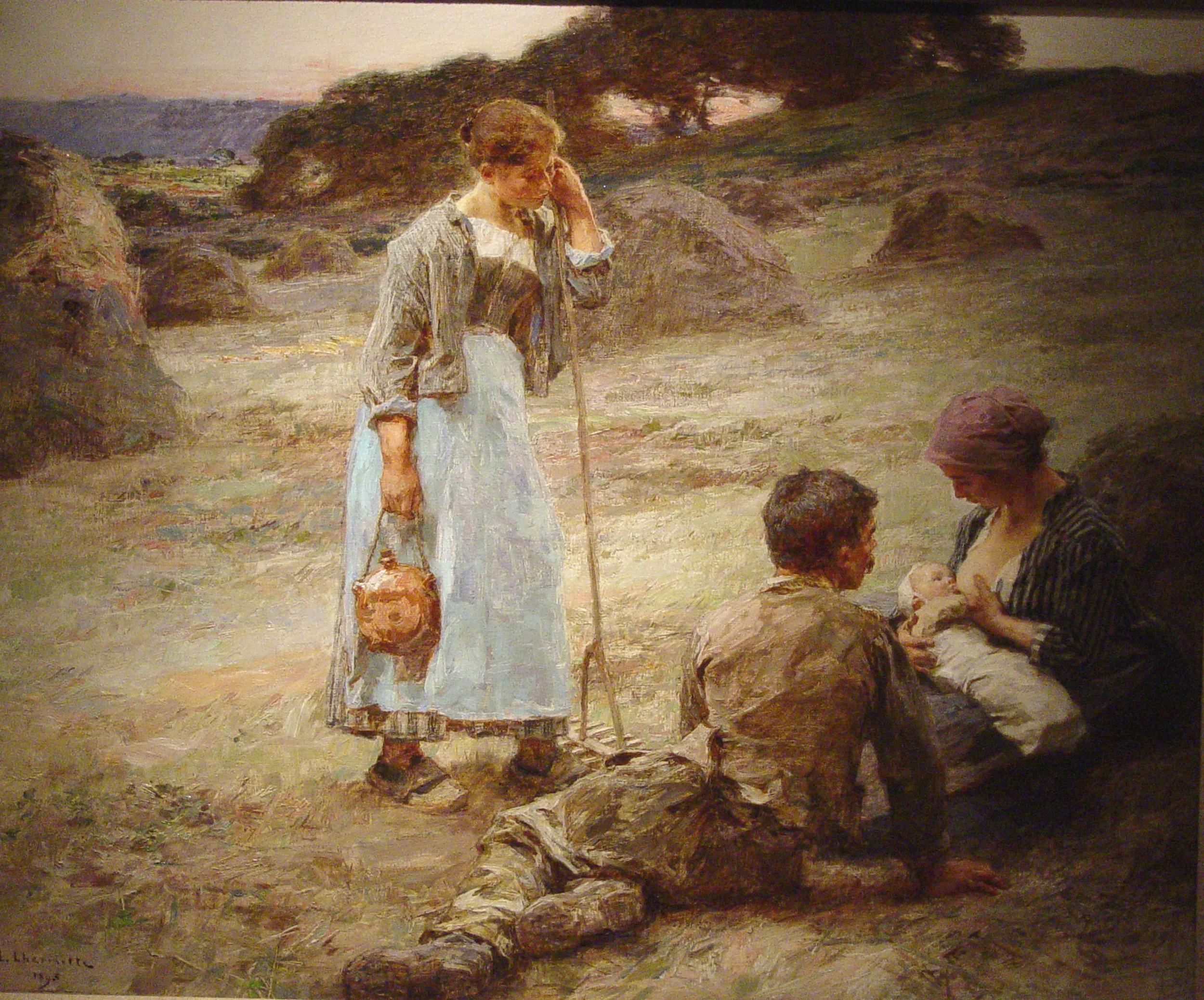 Leon-Augustin Lhermitte (French, 1844-1925), The Baby’s Hour, 1983, oil on canvas, Gift, Ferdinand Thun and Henry Janssen, Reading Public Museum, Reading, Pennsylvania.