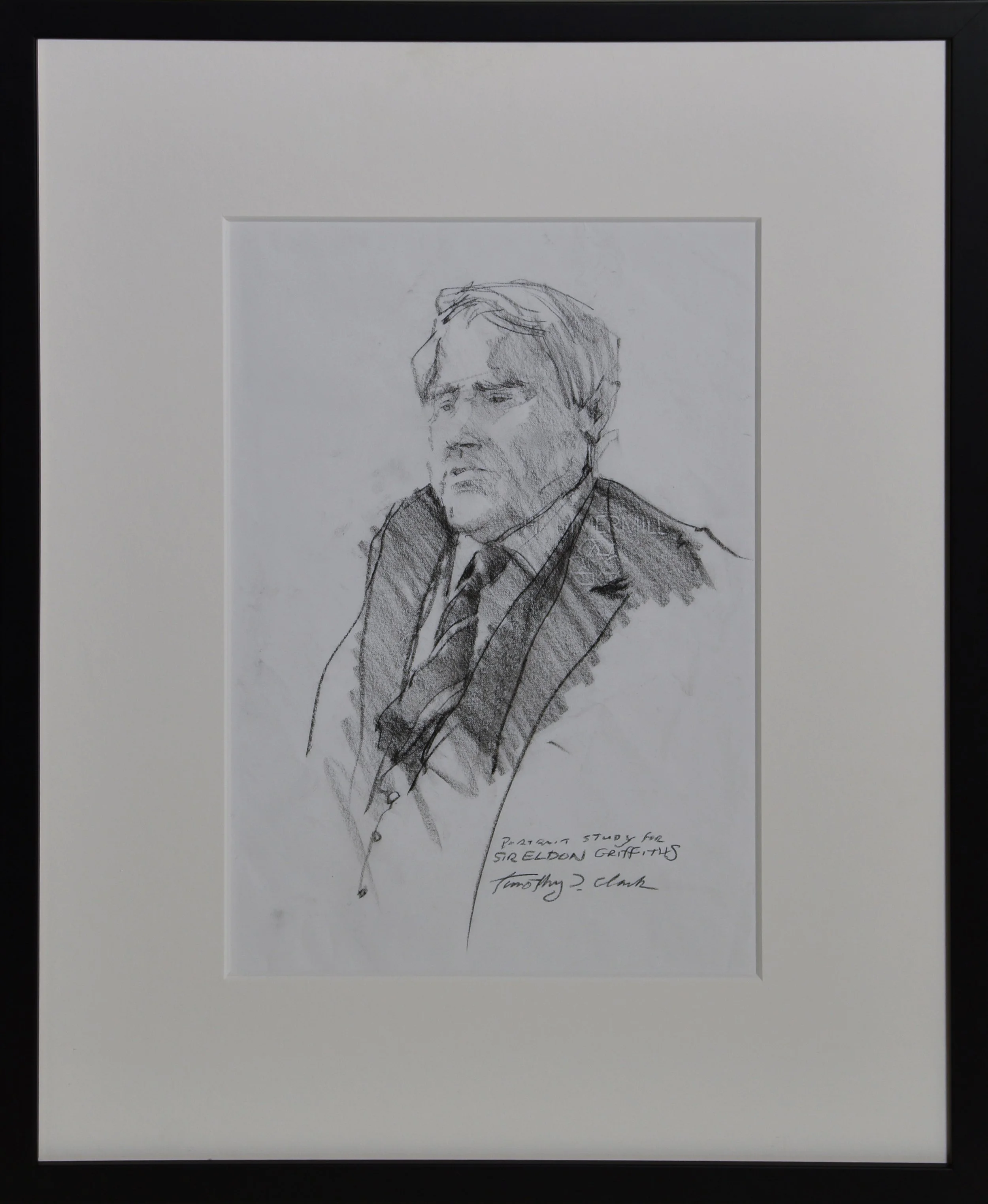 Preliminary study for the oil portrait of Sir Eldon Griffiths
