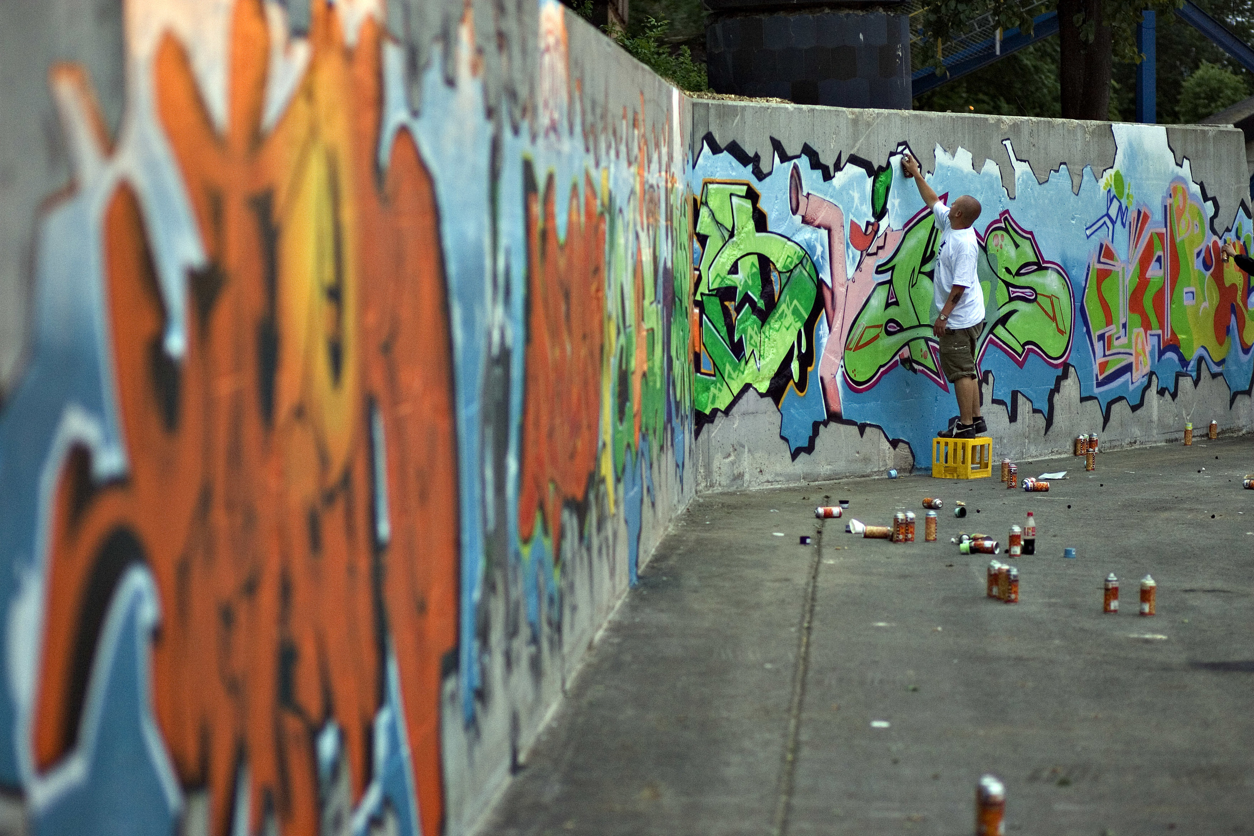   Grafittikunst på gamle betongvegger (foto Dag Jenssen)  