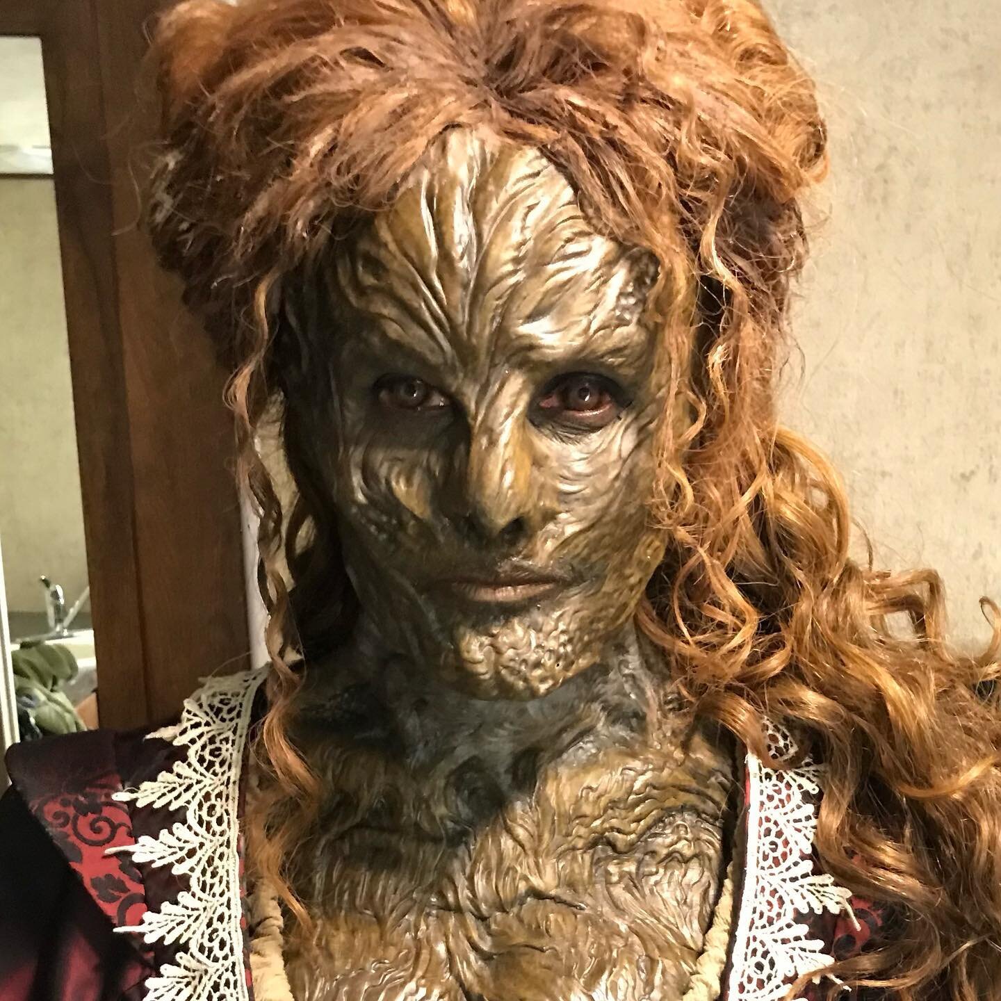 Siobhan Finneran as Morax in Dr Who from the first Jodie Whittaker series. 2019 I think? 
Here&rsquo;s the finished makeup, hair and costume from the my last post. 
These foam prosthetics were sculpted by the legend that is Gary Pollard, I think @mik