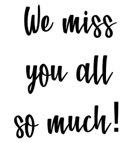 We miss you all so much! We still do not have a confirmed reopen date yet. We will let you know as soon as we can! Until then, #waitforus and #showyourroots 💗