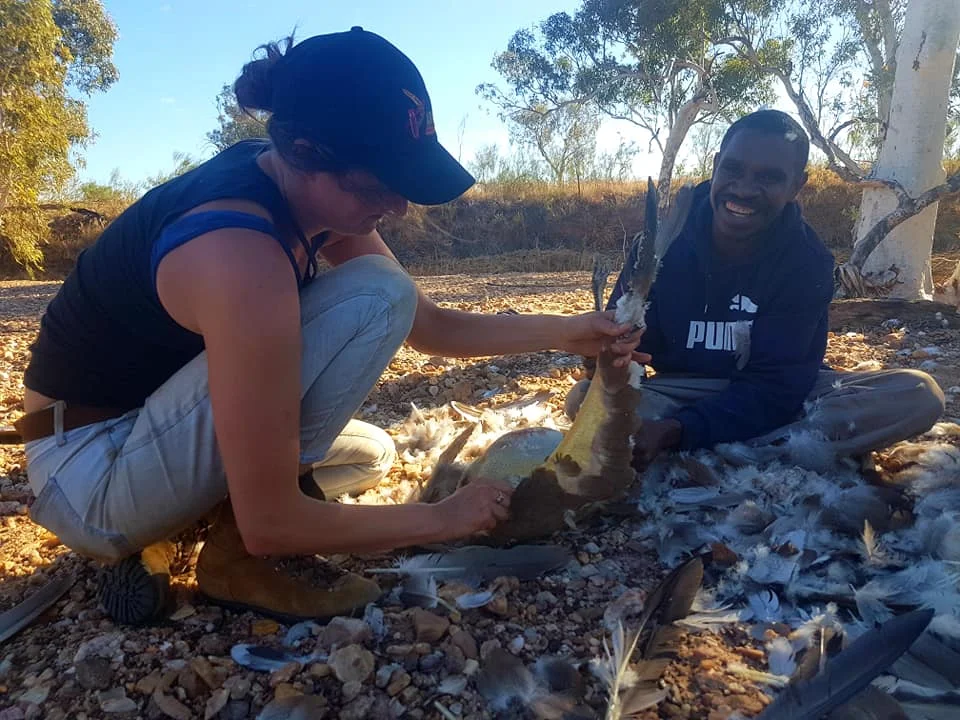 Bush turkey processing with Byron Ryan in Karlamilyi (2019).