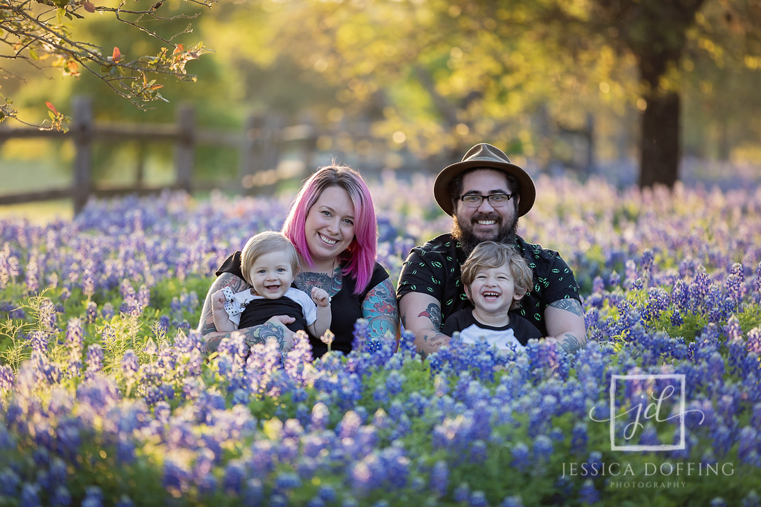family austin barton springs bluebonnets sunset