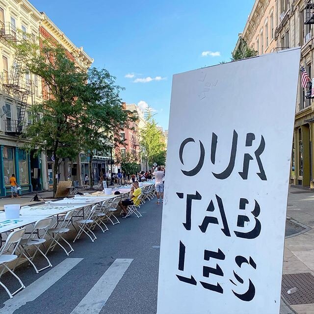 Attended a fabulous event last night organized and hosted by @cincynice called &ldquo;Our Tables.&rdquo; They collected the boards from around OTR that were used on storefronts and turned them into tables to start black led conversations. I can&rsquo