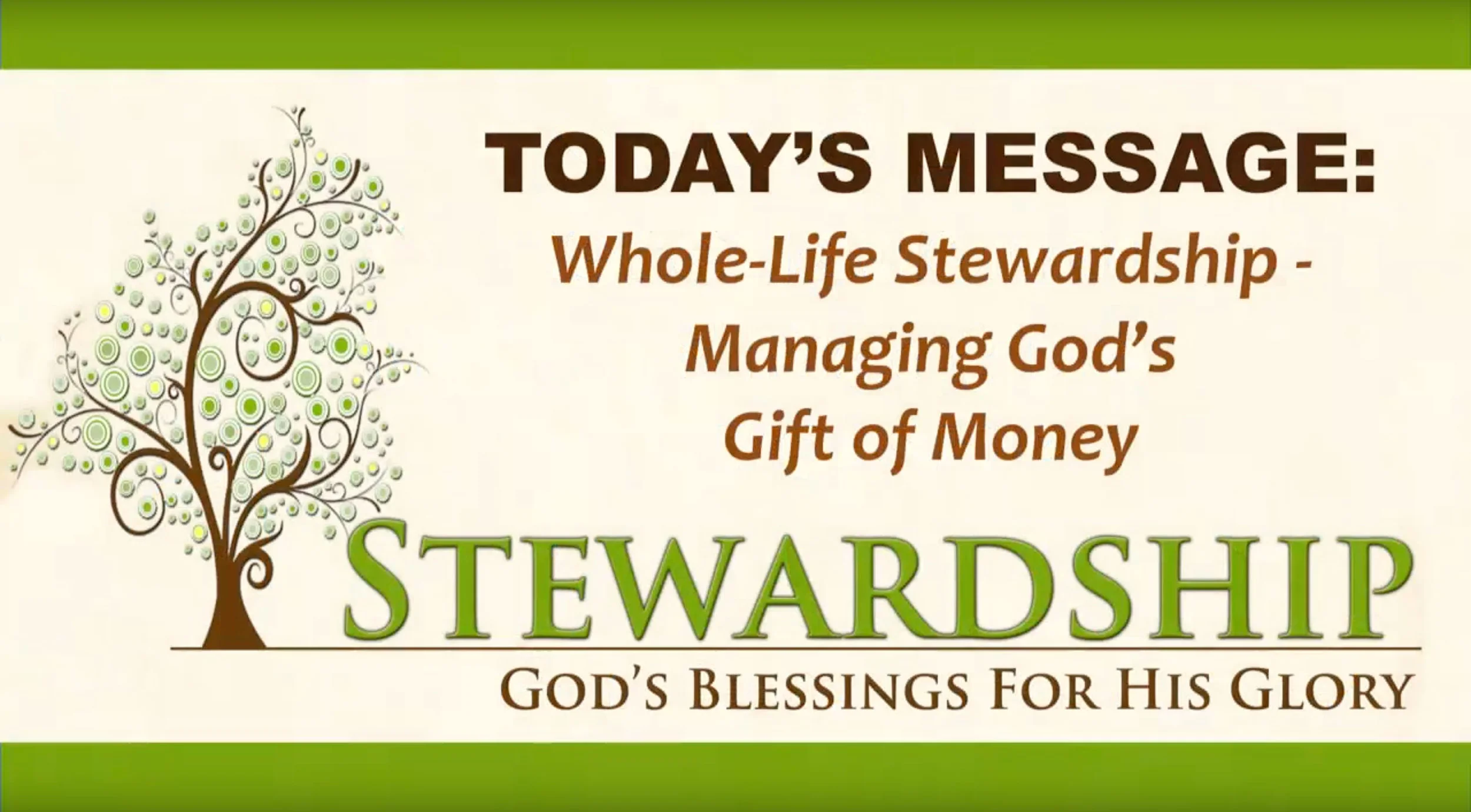 Managing God's Gift of Money