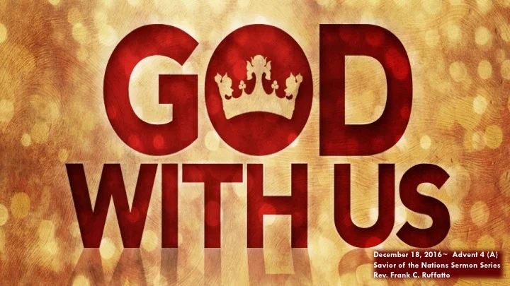 Savior of the Nations: God With Us