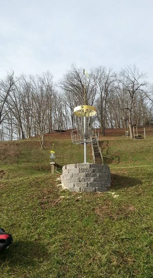 Disc Golf Basket at Redeemer Park in Charleston, West Virginia