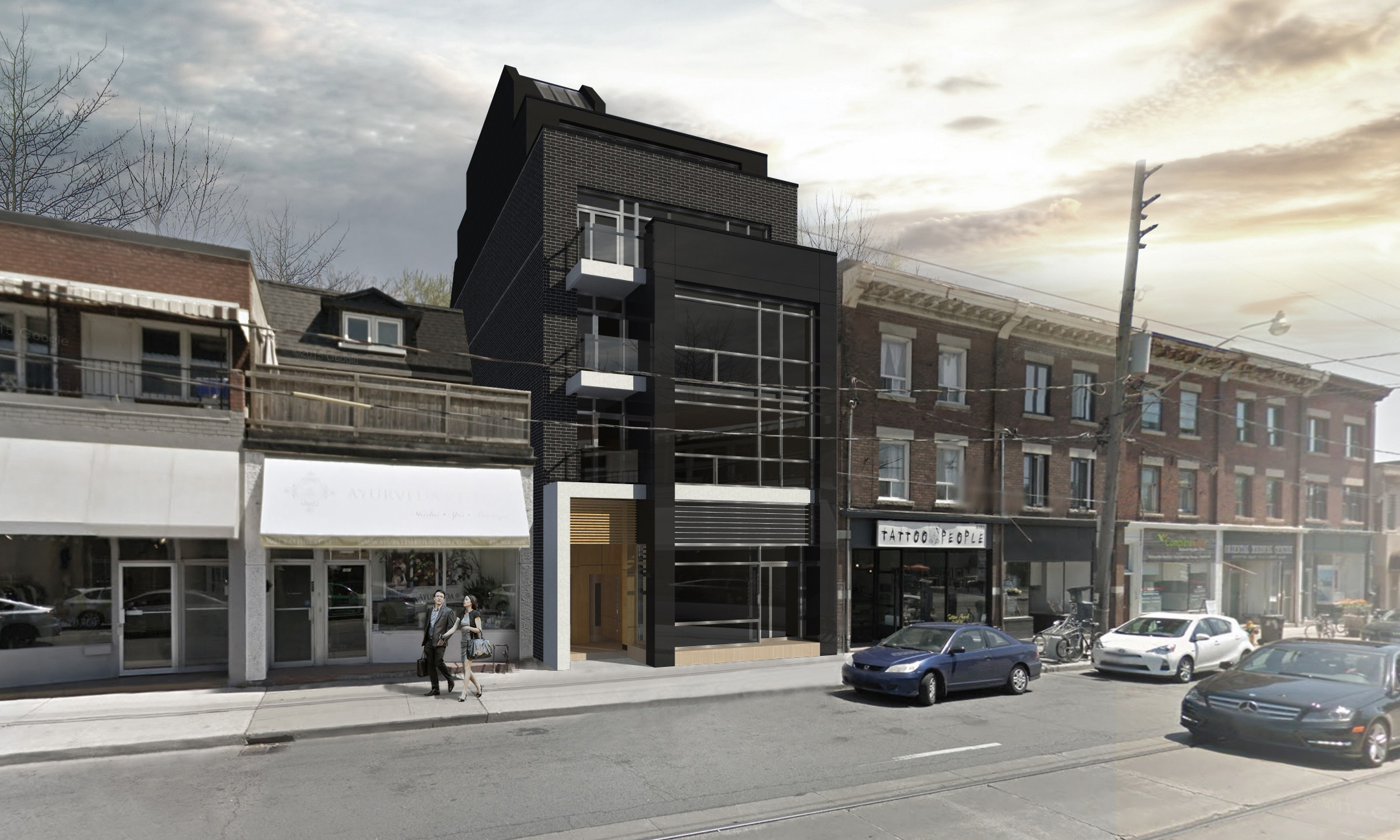 Ground floor commercial / Upper 4 floors rental residential units