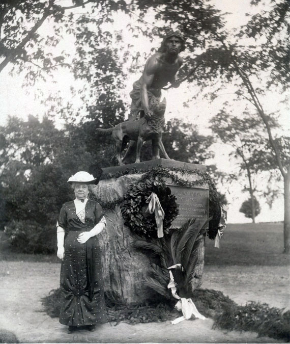 Unveiling of The Indian Hunter at Ward's grave, Oak Dale Cemetery, Urbana, Ohio