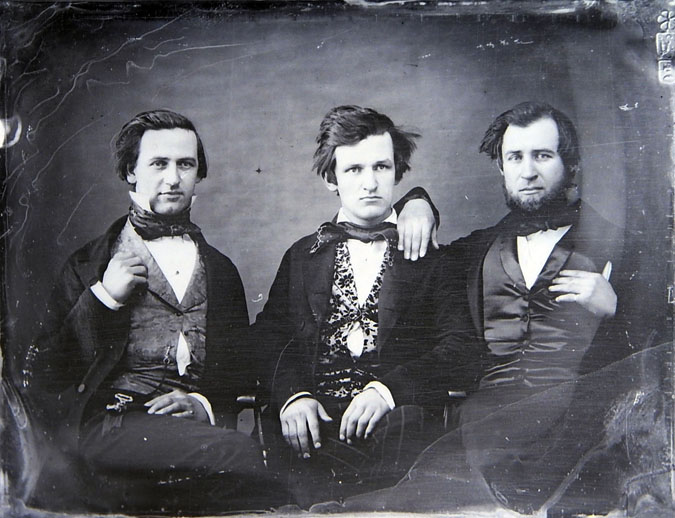 William Laughlin (at right) with brothers Samuel and Alexander