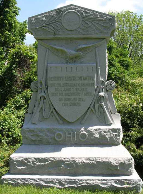 Marker commemorating the 78th Ohio Volunteer Infantry at Vicksburg