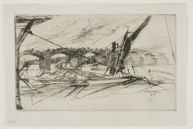 Vauxhall Bridge, 1861, James Abbott McNeill Whistler (Art Institute of Chicago)
