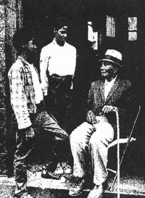 Charles A. Jackson with two "young friends" in 1971 (Chicago Tribune photo by Harold Revoir)