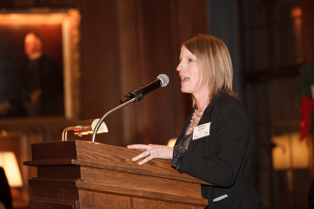 Board president Barbara Gordon