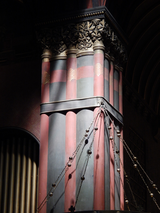 One of four piers supporting the tower