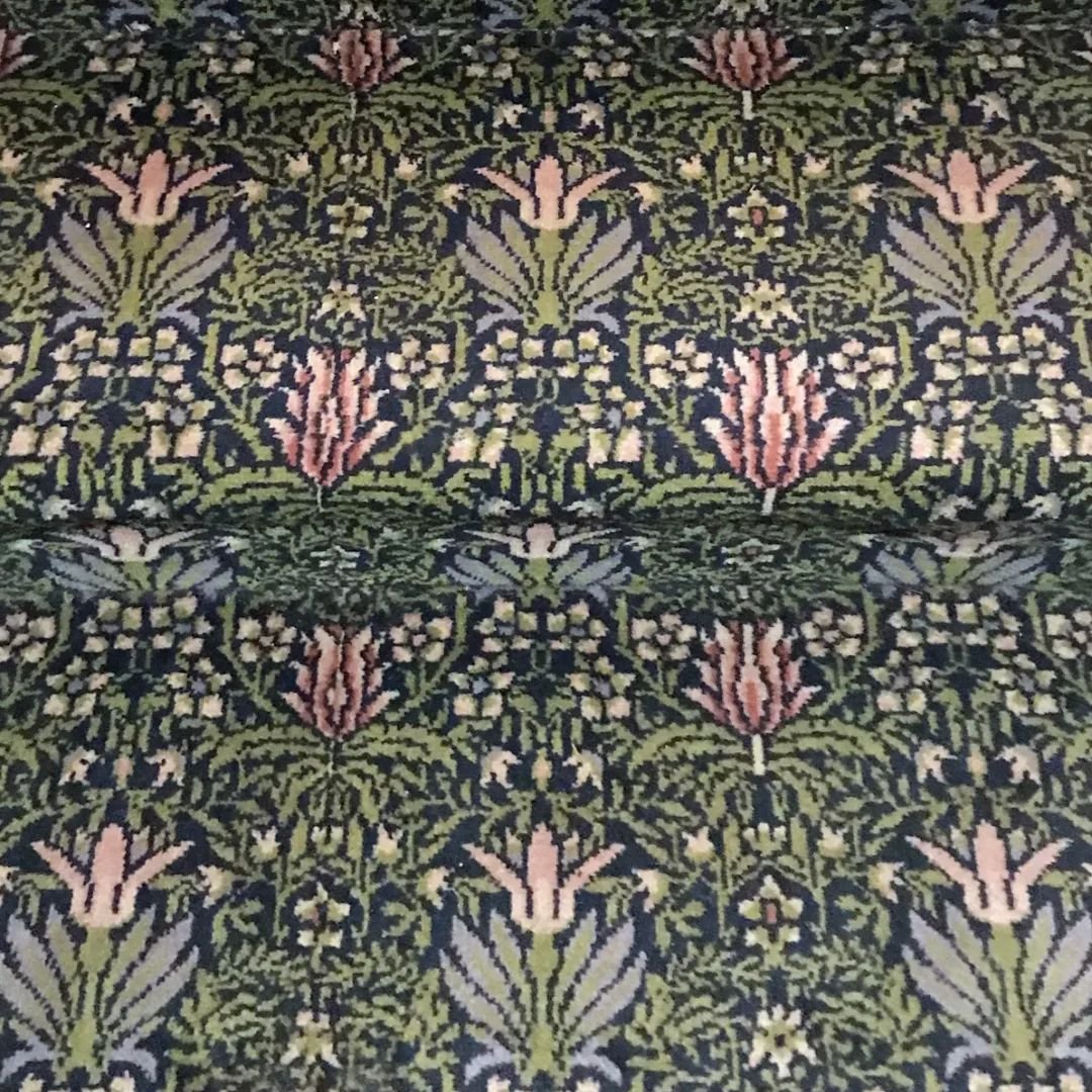 This week&rsquo;s 📸 Photo Friday 📸 celebrates the arrival of spring weather with this image of tulips as depicted in our Lily carpeting. 

The pattern was created by William Morris about 1874 and became one of his most popular machine-woven carpets