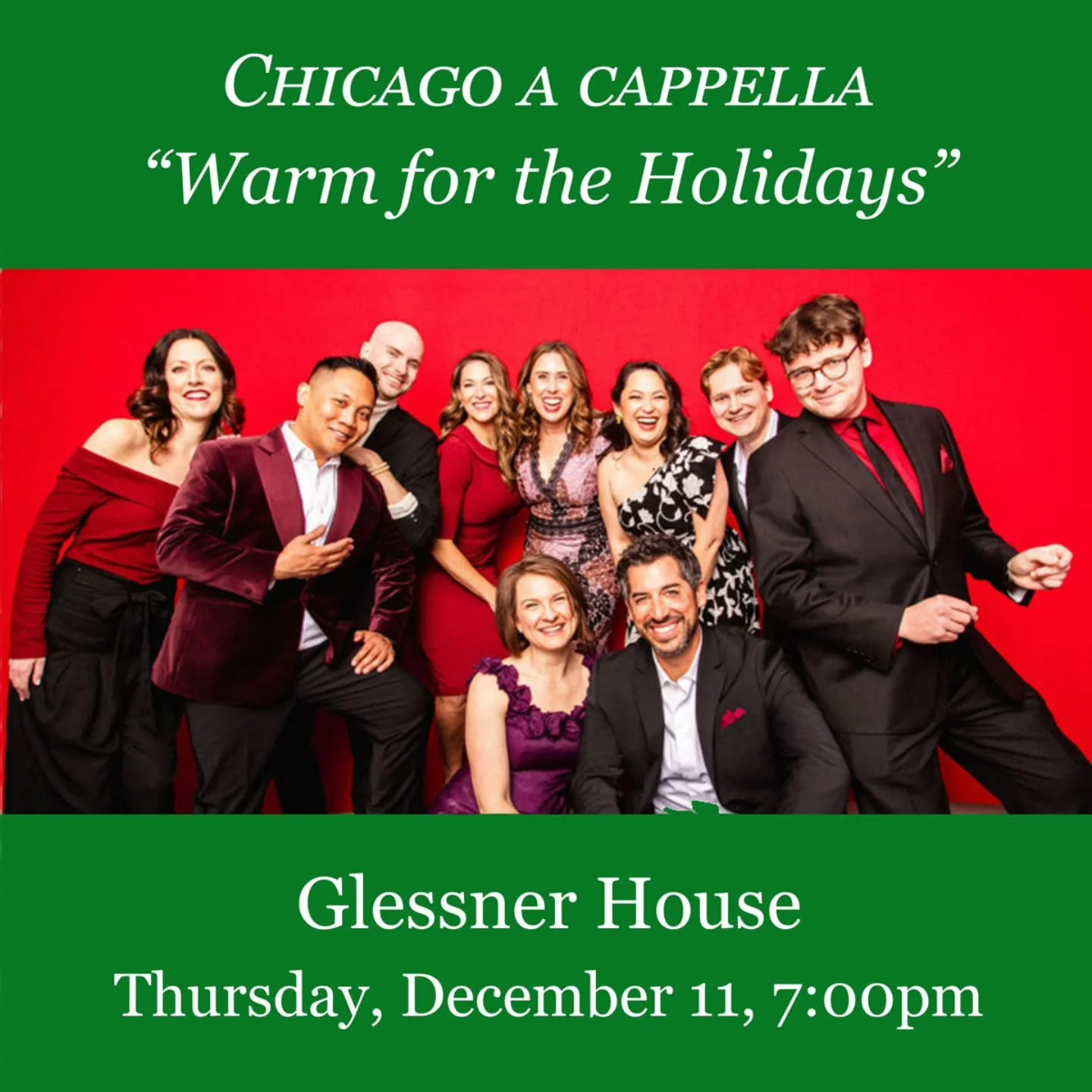 Only a few tickets remain for Chicago a cappella&rsquo;s performance on Thursday, December 11 at 7:00pm when they present &ldquo;Warm for the Holidays.&rdquo; 

Don&rsquo;t miss your chance to hear what the Chicago Tribune calls &ldquo;the city&rsquo