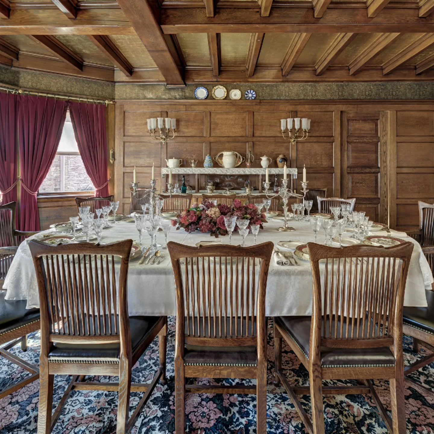 This week&rsquo;s 📸 Photo Friday 📸 shows the dining room table set for the eight-course Christmas feast. 

Two years today &ndash; December 5, 2023 &ndash; the meticulously crafted reproduction dining table and sideboard were unveiled, the work of 