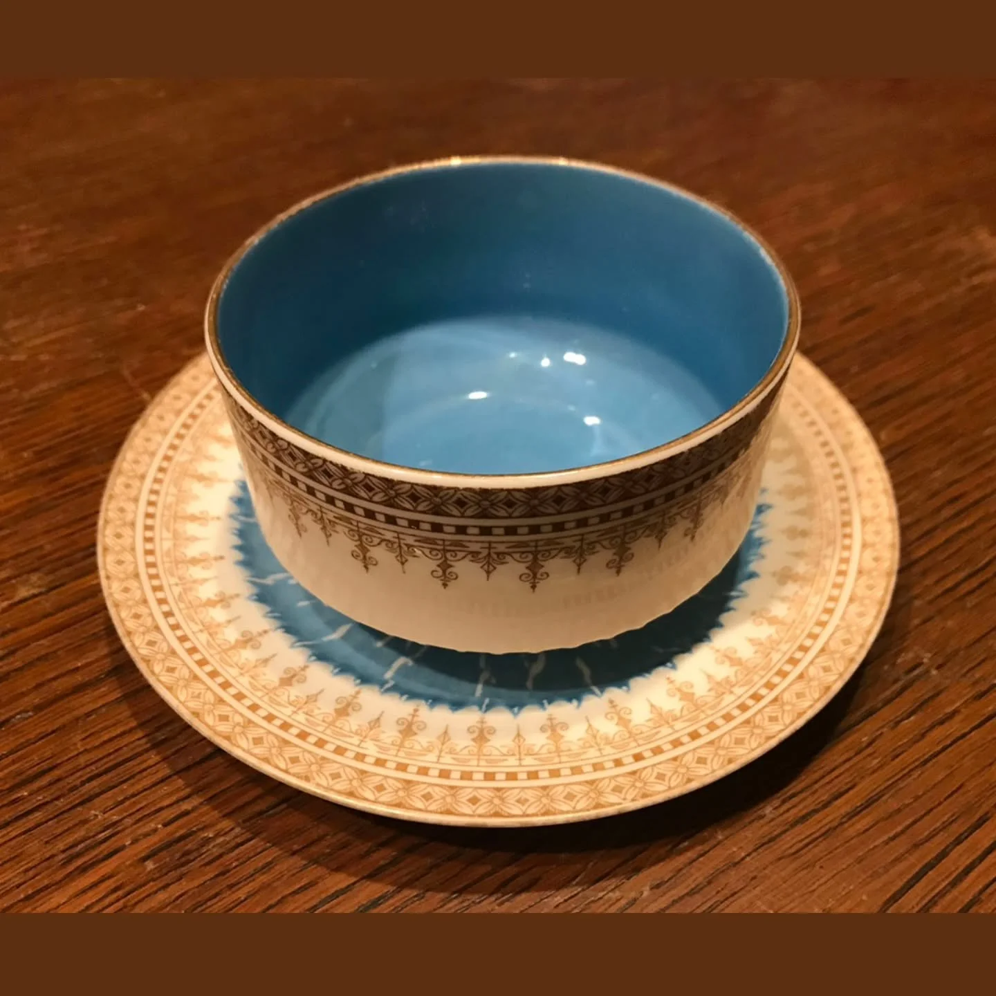 This week&rsquo;s 📸 Photo Friday 📸 shows a soup bowl and saucer, part of a set recently returned to the house by the Glessner family. 

The set included bowls in six different colors &ndash; blue, red, green, pink, orange and yellow &ndash; and wer