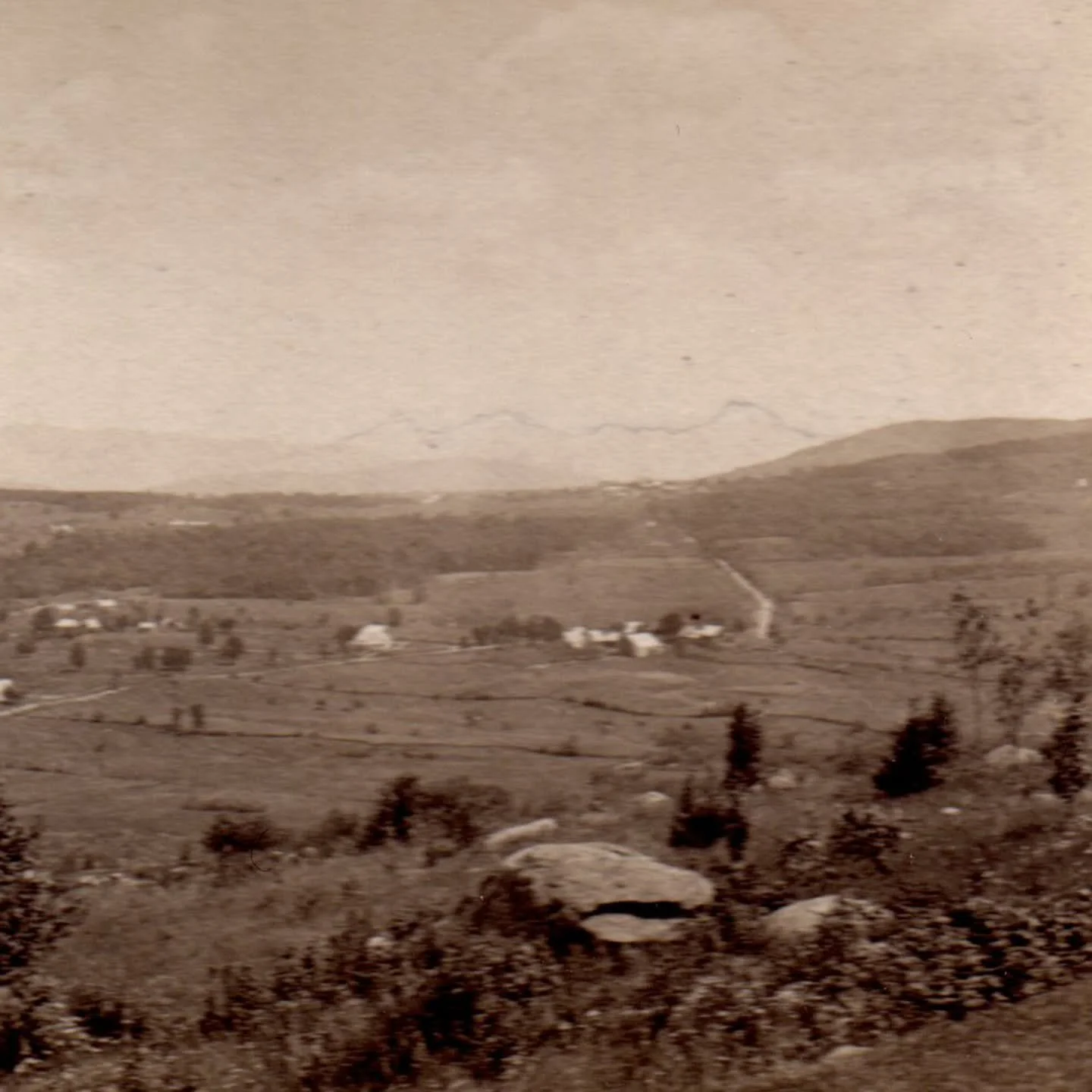 This 1890s photograph by George Glessner shows Mount Washington in the distance, as seen looking east from the Glessners&rsquo; summer home at The Rocks in Bethlehem, New Hampshire. 

Mount Washington, the tallest peak in the northeastern United Stat