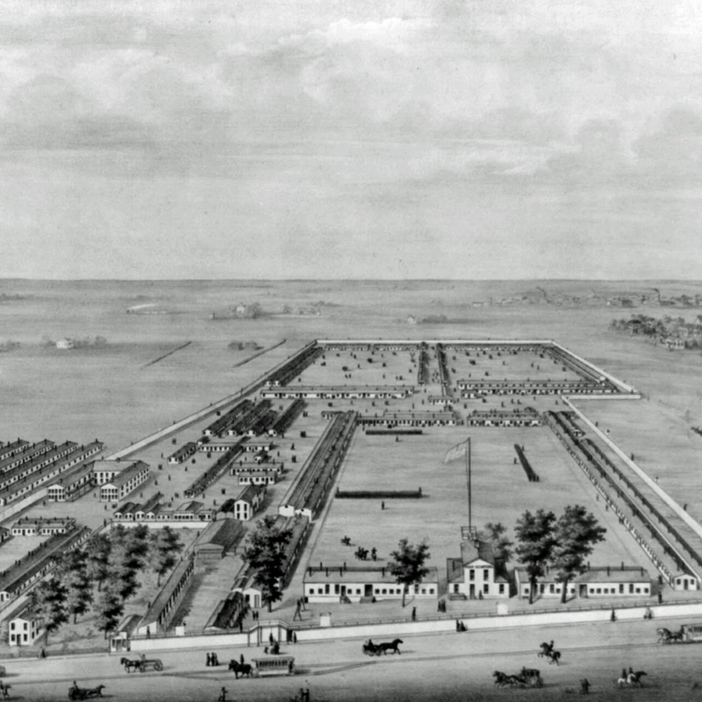 On February 18, 1862 &ndash; 164 years ago today &ndash; Camp Douglas began its transformation from a Union Army training camp to a prisoner-of-war camp for Confederate soldiers. 

Located south of 31st Street and east of Cottage Grove Avenue, the si