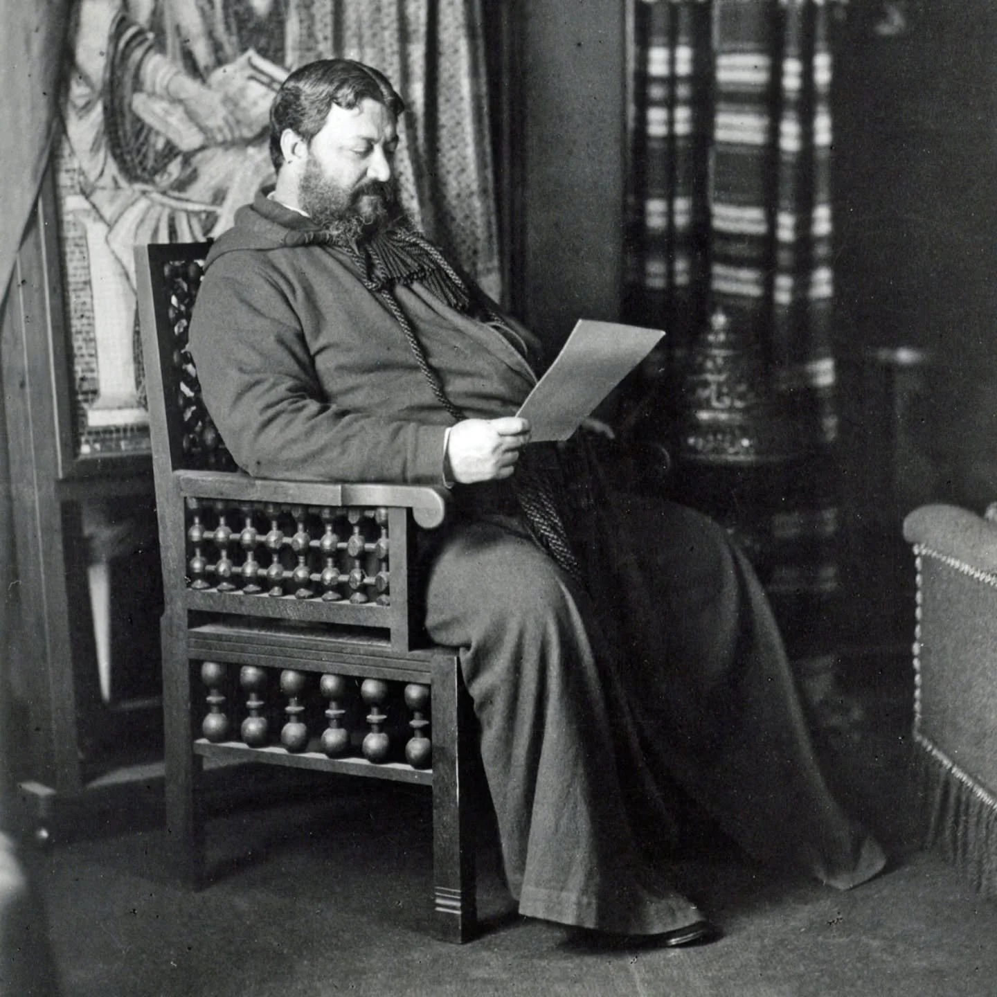Architect Henry Hobson Richardson died on this date, April 27, 1886, at the age of 47. Just a few weeks before his passing, despite being bedridden, he met with the Glessners for the final review of the plans for their house. This image is one of a s